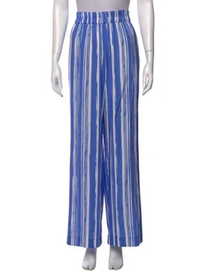Pre-owned Baum Und Pferdgarten Silk Wide Leg Pants In Blue