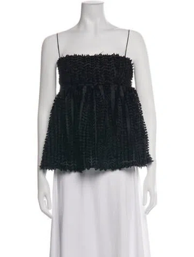 Pre-owned Baum Und Pferdgarten Square Neckline Sleeveless Top In Black