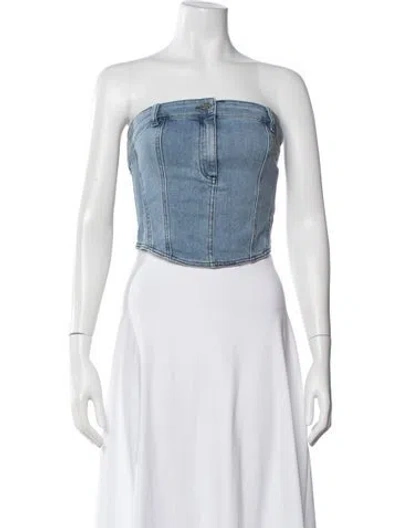 Pre-owned Baum Und Pferdgarten Strapless Top In Blue
