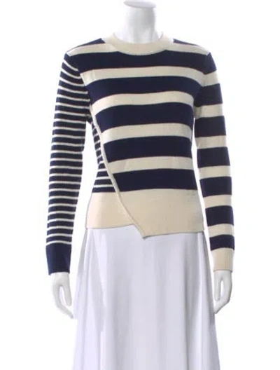 Pre-owned Baum Und Pferdgarten Striped Crew Neck Sweater In Blue