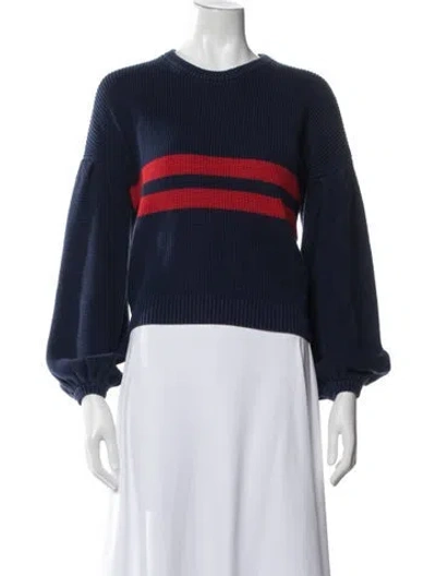 Pre-owned Baum Und Pferdgarten Striped Crew Neck Sweater In Blue