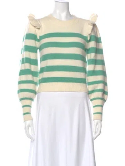 Pre-owned Baum Und Pferdgarten Striped Crew Neck Sweater In Green