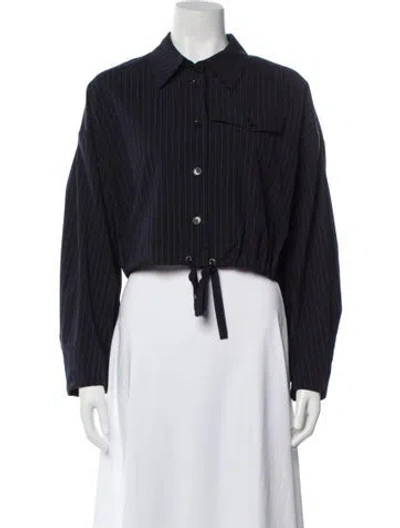 Pre-owned Baum Und Pferdgarten Striped Jacket In Blue