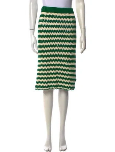 Pre-owned Baum Und Pferdgarten Striped Knee-length Skirt In Green