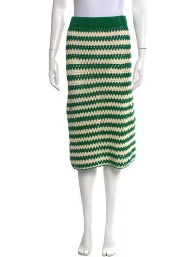 Pre-owned Baum Und Pferdgarten Striped Knee-length Skirt In Grey