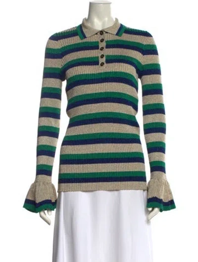 Pre-owned Baum Und Pferdgarten Striped Long Sleeve Polo In Multi