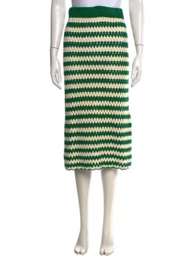 Pre-owned Baum Und Pferdgarten Striped Midi Length Skirt In Gray