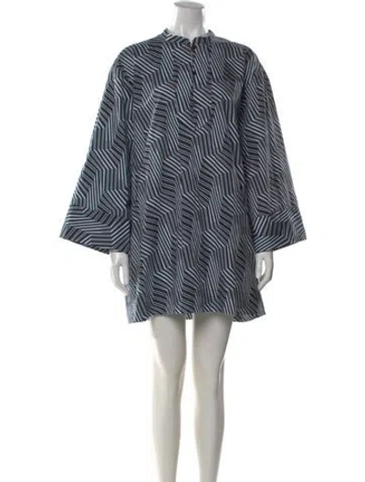 Pre-owned Baum Und Pferdgarten Striped Mini Dress In Blue