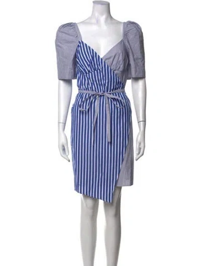 Pre-owned Baum Und Pferdgarten Striped Mini Dress In Blue