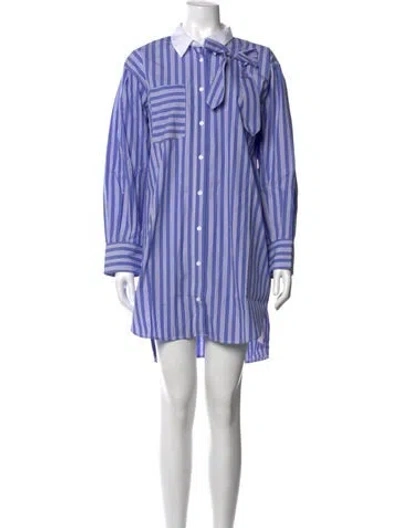 Pre-owned Baum Und Pferdgarten Striped Mini Dress In Purple