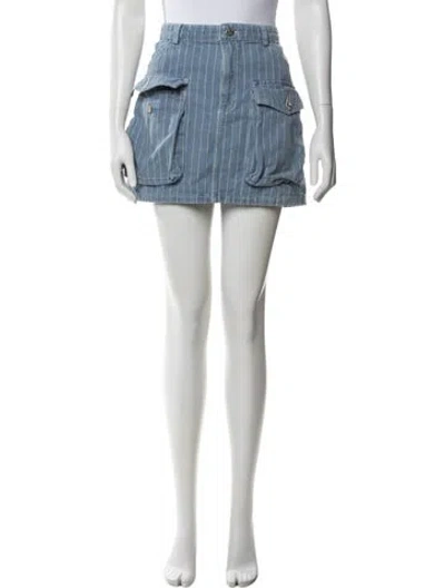 Pre-owned Baum Und Pferdgarten Striped Mini Skirt In Blue