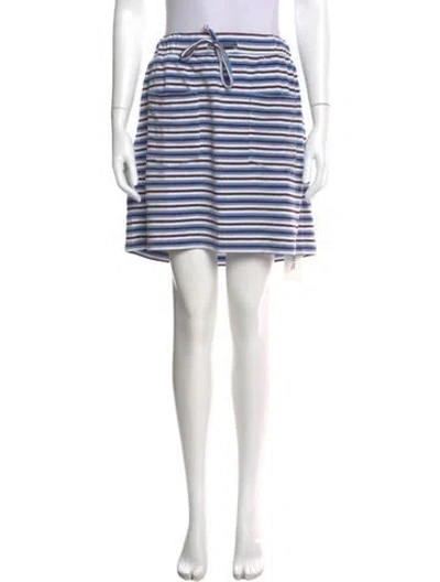 Pre-owned Baum Und Pferdgarten Striped Mini Skirt W/ Tags In Blue