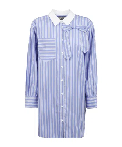 Baum Und Pferdgarten Striped Pattern Shirt In Blue