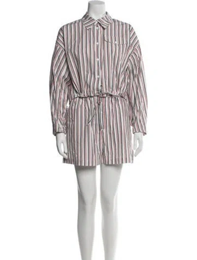 Pre-owned Baum Und Pferdgarten Striped Short Set In White