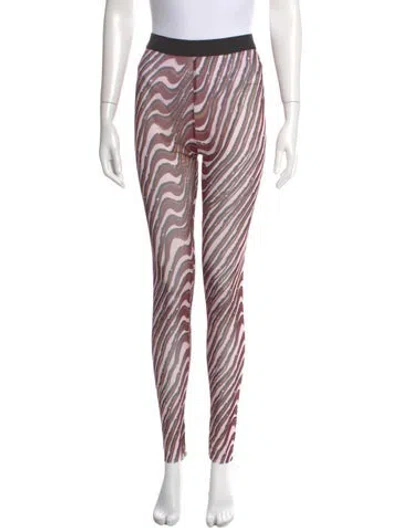 Pre-owned Baum Und Pferdgarten Striped Skinny Leg Pants In Red