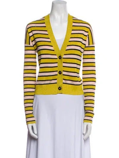 Pre-owned Baum Und Pferdgarten Striped V-neck Sweater In Multi