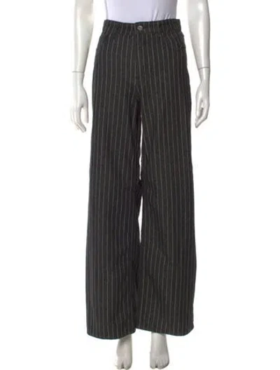 Pre-owned Baum Und Pferdgarten Striped Wide Leg Pants In Gray