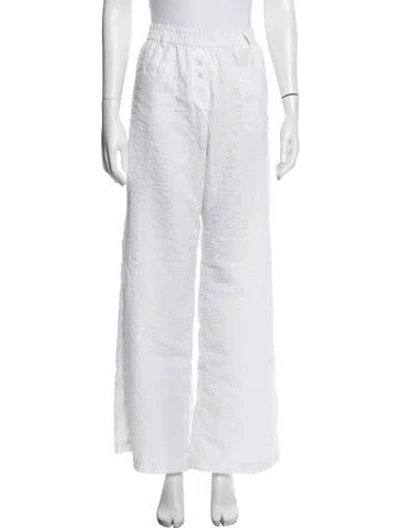 Pre-owned Baum Und Pferdgarten Striped Wide Leg Pants In White