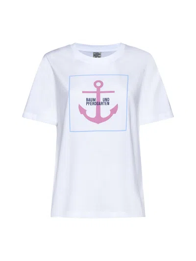 Baum Und Pferdgarten T-shirt In White Pink Anchor