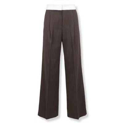 Baum Und Pferdgarten Tailored Pants With Smooth Finish And Subtle Stretch In Brown