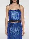 Baum Und Pferdgarten Jovana Sequinned Crop Top In Blue