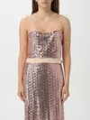 Baum Und Pferdgarten Jovana Sequinned Crop Top In Kaffee Braun