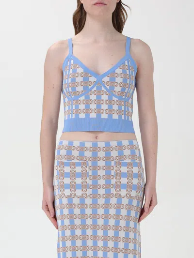 BAUM UND PFERDGARTEN TOP BAUM UND PFERDGARTEN WOMAN COLOR GNAWED BLUE,F64429011