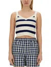 Baum Und Pferdgarten Celly Top Checked And Striped Pattern In White