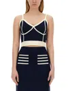 Baum Und Pferdgarten Cypre Contrast-panel Knitted Top In Blue