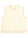 Baum Und Pferdgarten White Solid Round Neck Top In Brown