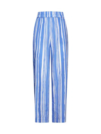 Baum Und Pferdgarten Trousers In Blue Painted Stripe
