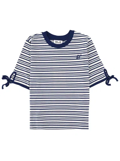 Baum Und Pferdgarten Blue Stripes Crew Neck T-shirt In Multi