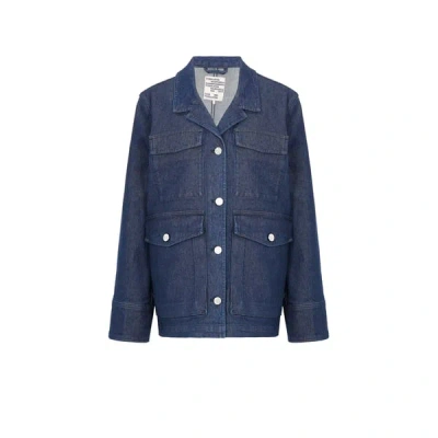 Baum Und Pferdgarten Bridget Organic Cotton-blend Denim Jacket In Blue