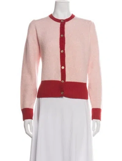 Pre-owned Baum Und Pferdgarten Virgin Wool Colorblock Pattern Sweater In Pink