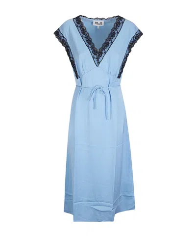 Baum Und Pferdgarten V-neck Dress In Blue