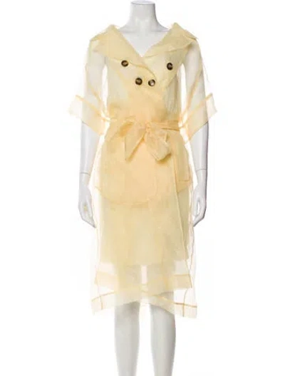 Pre-owned Baum Und Pferdgarten V-neck Midi Length Dress In Neutral