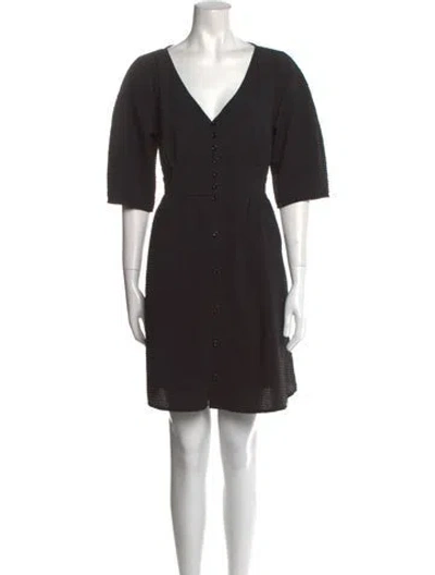 Pre-owned Baum Und Pferdgarten V-neck Mini Dress In Black