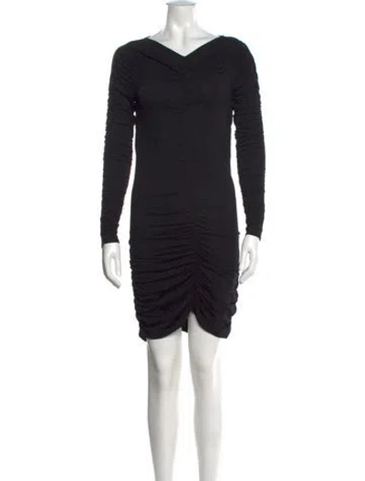 Pre-owned Baum Und Pferdgarten V-neck Mini Dress In Black