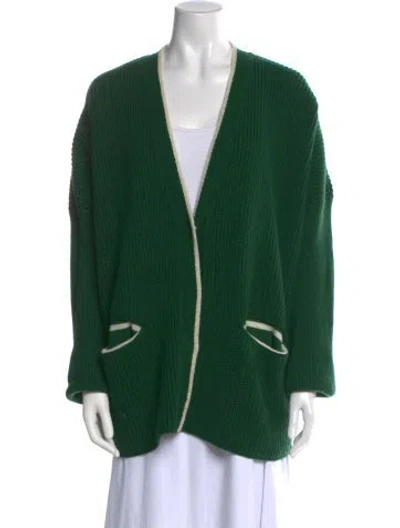 Pre-owned Baum Und Pferdgarten V-neck Sweater In Green