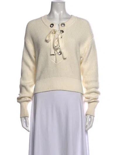 Pre-owned Baum Und Pferdgarten V-neck Sweater In Neutrals