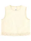 Baum Und Pferdgarten White Solid Round Neck Top In Neutral
