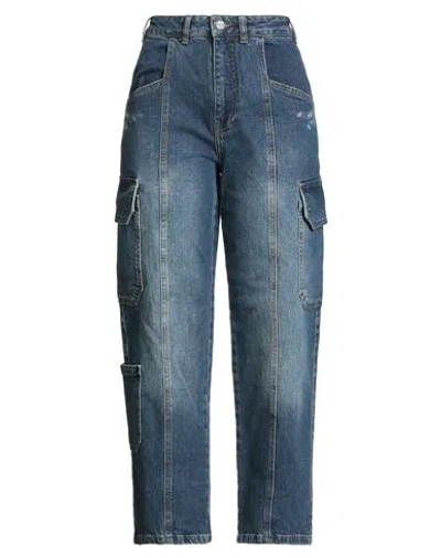 Baum Und Pferdgarten Woman Jeans Blue Size 38 Organic Cotton, Elastane In Animal Print