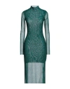 Baum Und Pferdgarten Woman Midi Dress Dark Green Size Xs Recycled Polyester, Elastane In Green