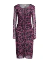 Baum Und Pferdgarten Woman Midi Dress Purple Size L Recycled Polyester, Elastane In Purple