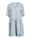 Baum Und Pferdgarten Woman Mini Dress Sky Blue Size 8 Viscose, Polyamide In Blue