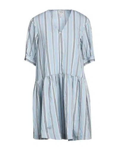 Baum Und Pferdgarten Woman Mini Dress Sky Blue Size 8 Viscose, Polyamide