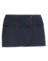 Baum Und Pferdgarten Woman Mini Skirt Midnight Blue Size 8 Recycled Polyester, Ecovero Viscose, Elas In Blue
