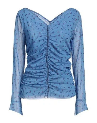 Baum Und Pferdgarten Woman Top Pastel Blue Size M Polyester, Elastane
