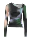 Baum Und Pferdgarten Woman Top Dark Green Size L Viscose, Elastane In Multi