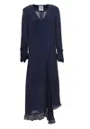 Baum Und Pferdgarten Women's Midi Dress In Midnight Blue In Blue
